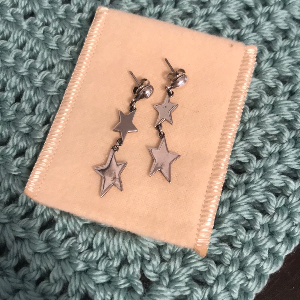 James Avery Rare Retired Star Dangle Earrings